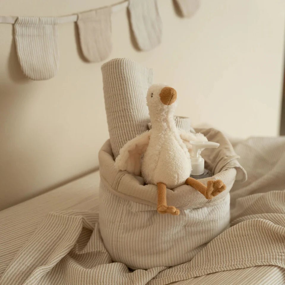 Little dutch Swaddle - Beige streepjes - 120 cm - Casteleyn