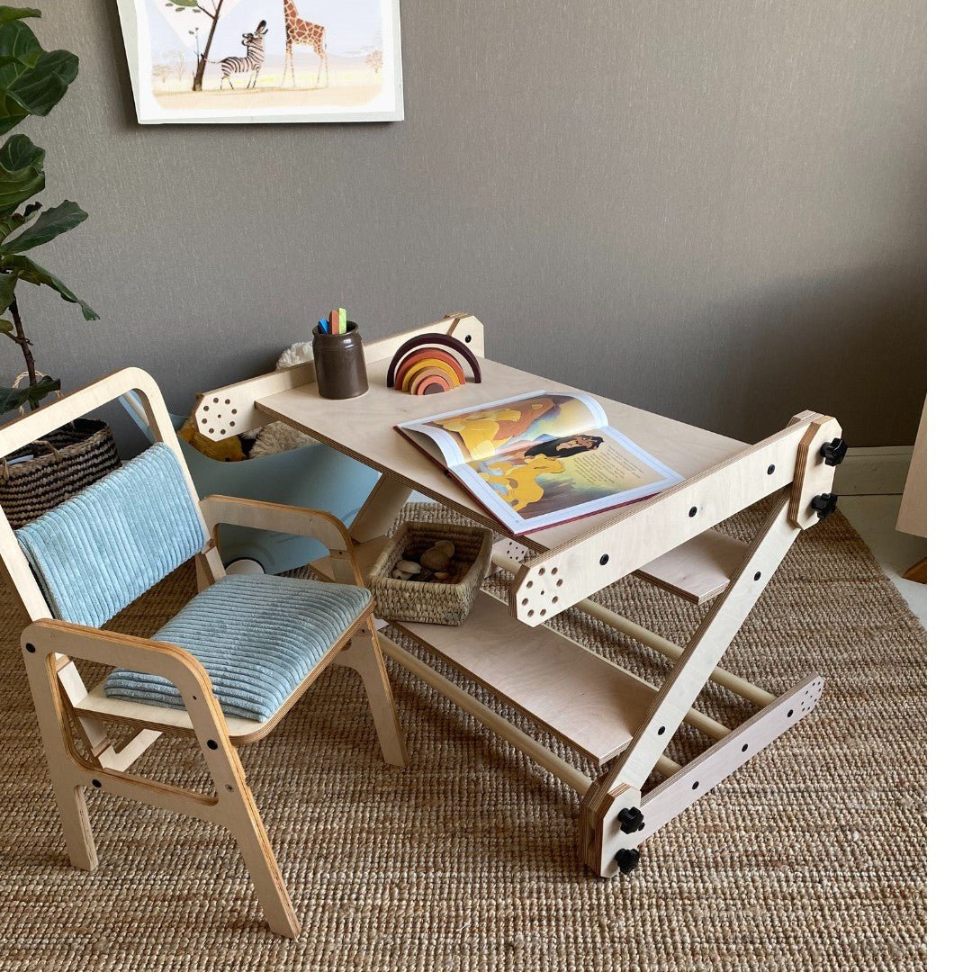 Luula NABU Montessori Klimset, Tafel en Tekenbord 3-in-1 - Casteleyn