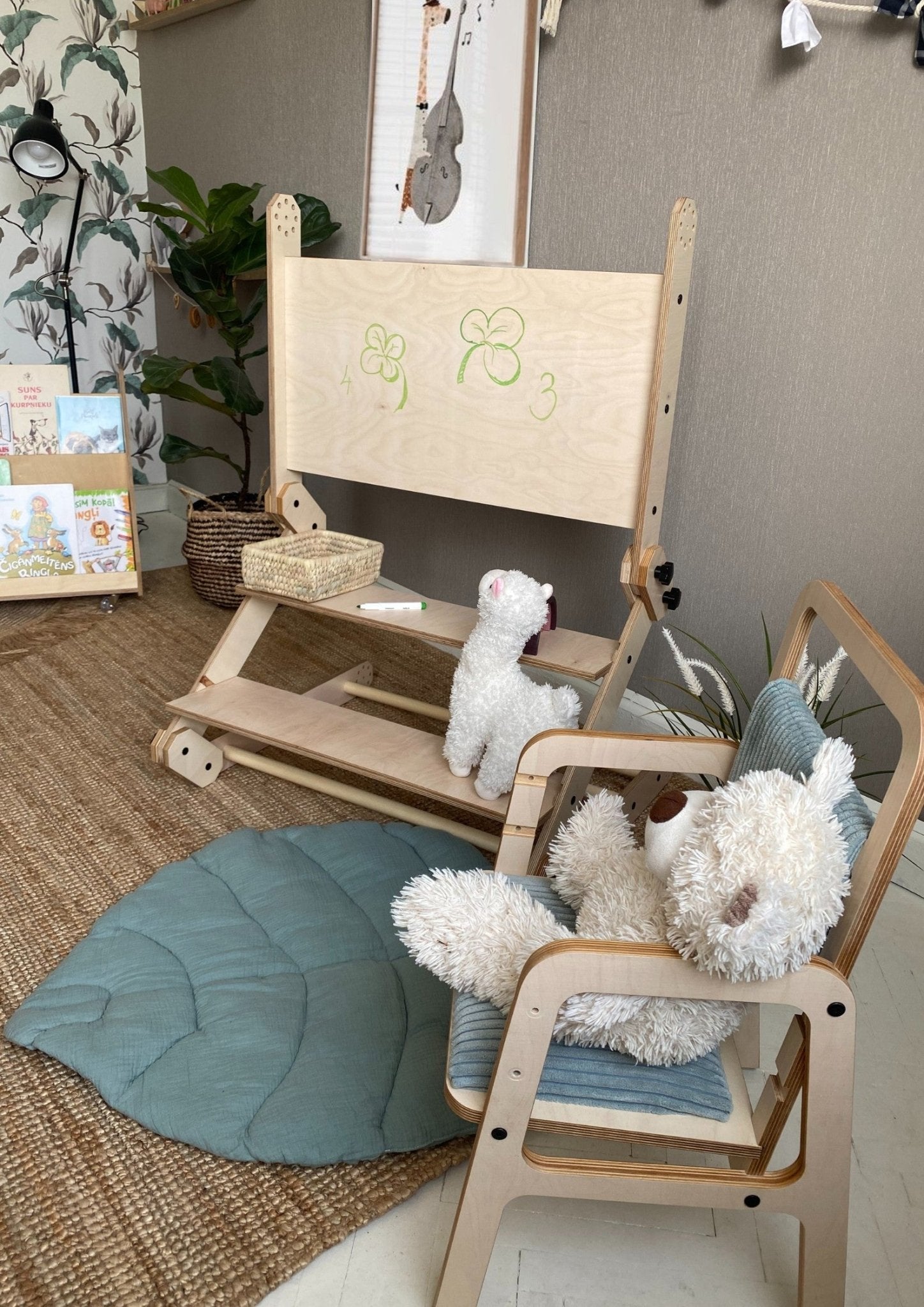 Luula NABU Montessori Klimset, Tafel en Tekenbord 3-in-1 - Casteleyn