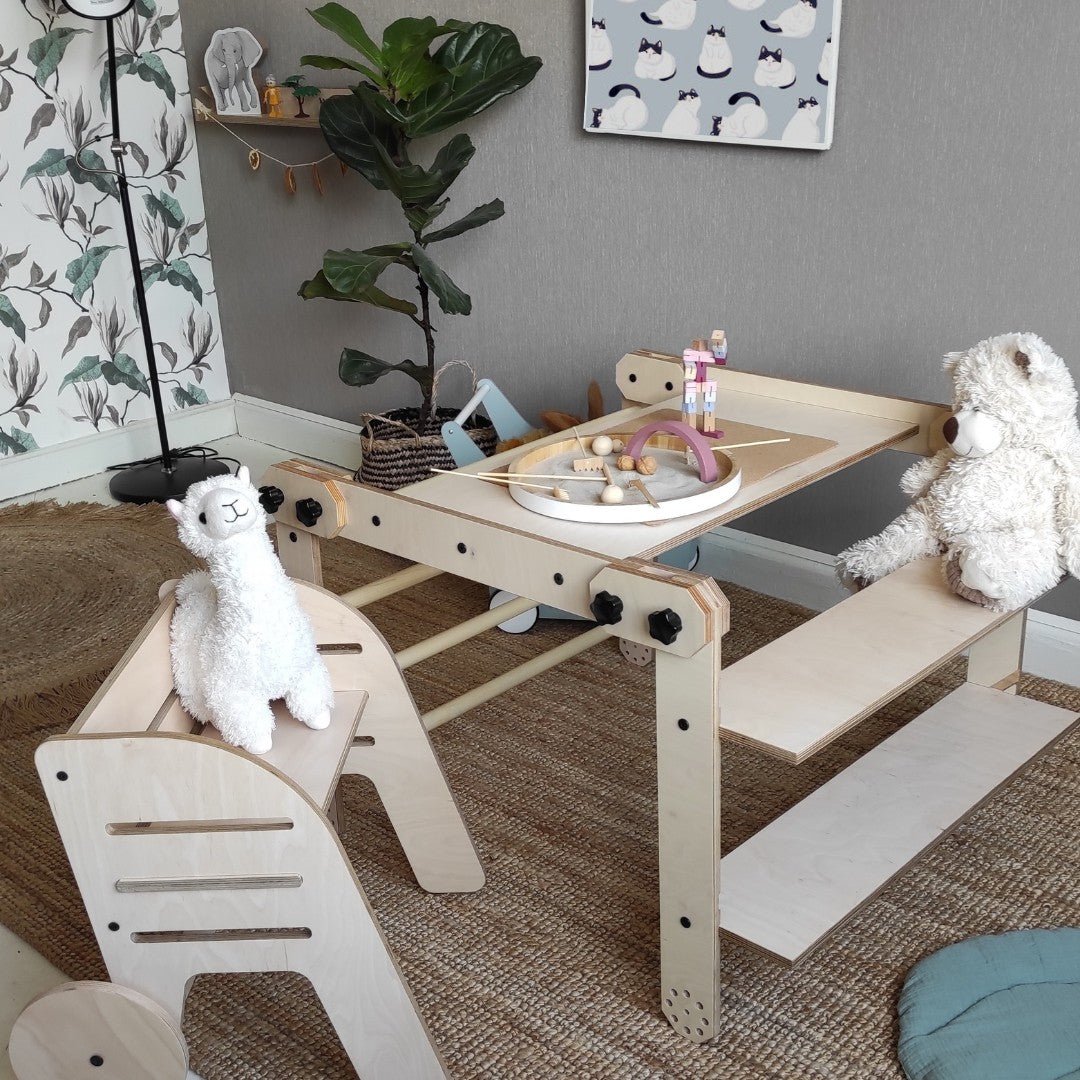 Luula NABU Montessori Klimset, Tafel en Tekenbord 3-in-1 - Casteleyn