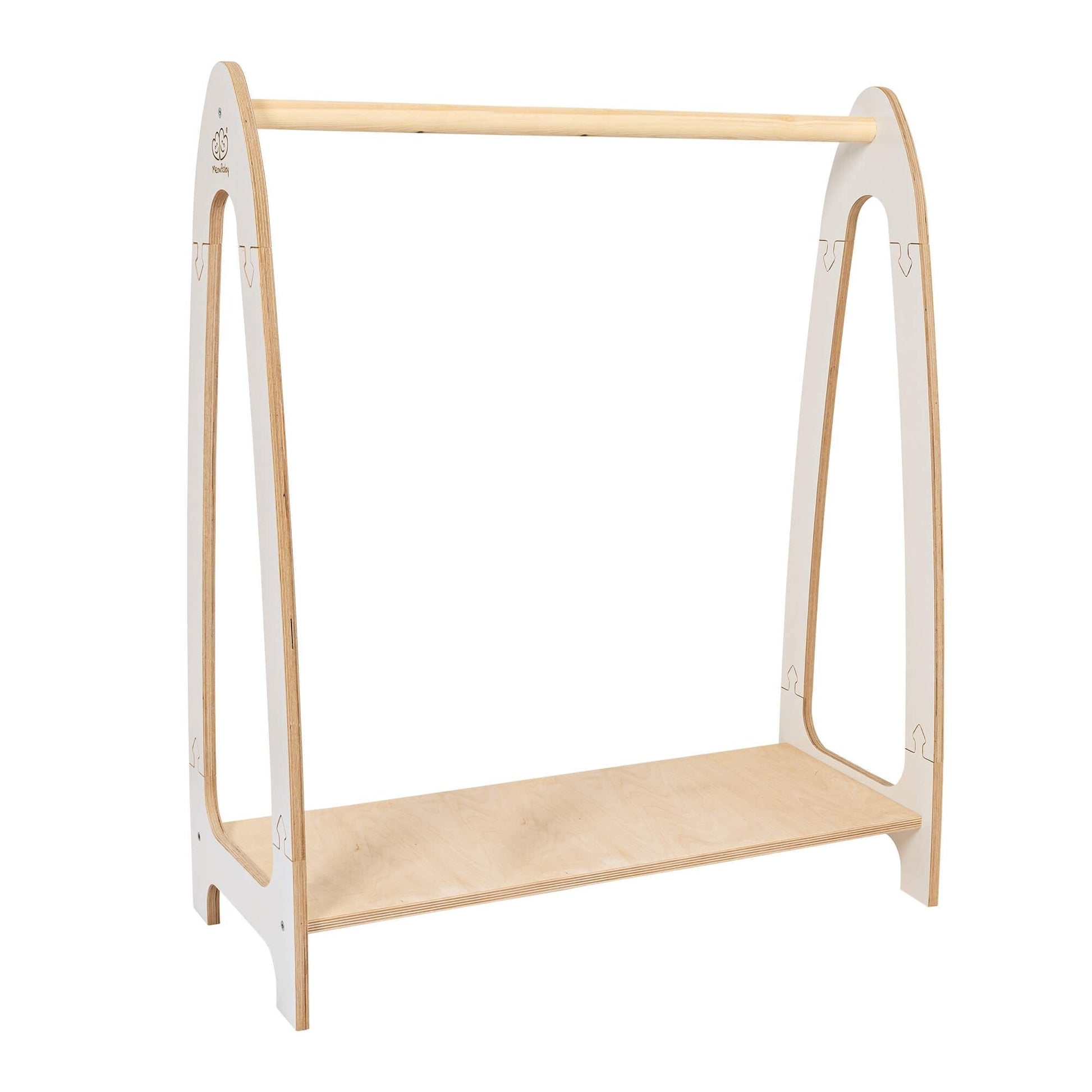 MeowBaby Kledingrek voor Kinderen met Boog – Groot, Wit - Casteleyn