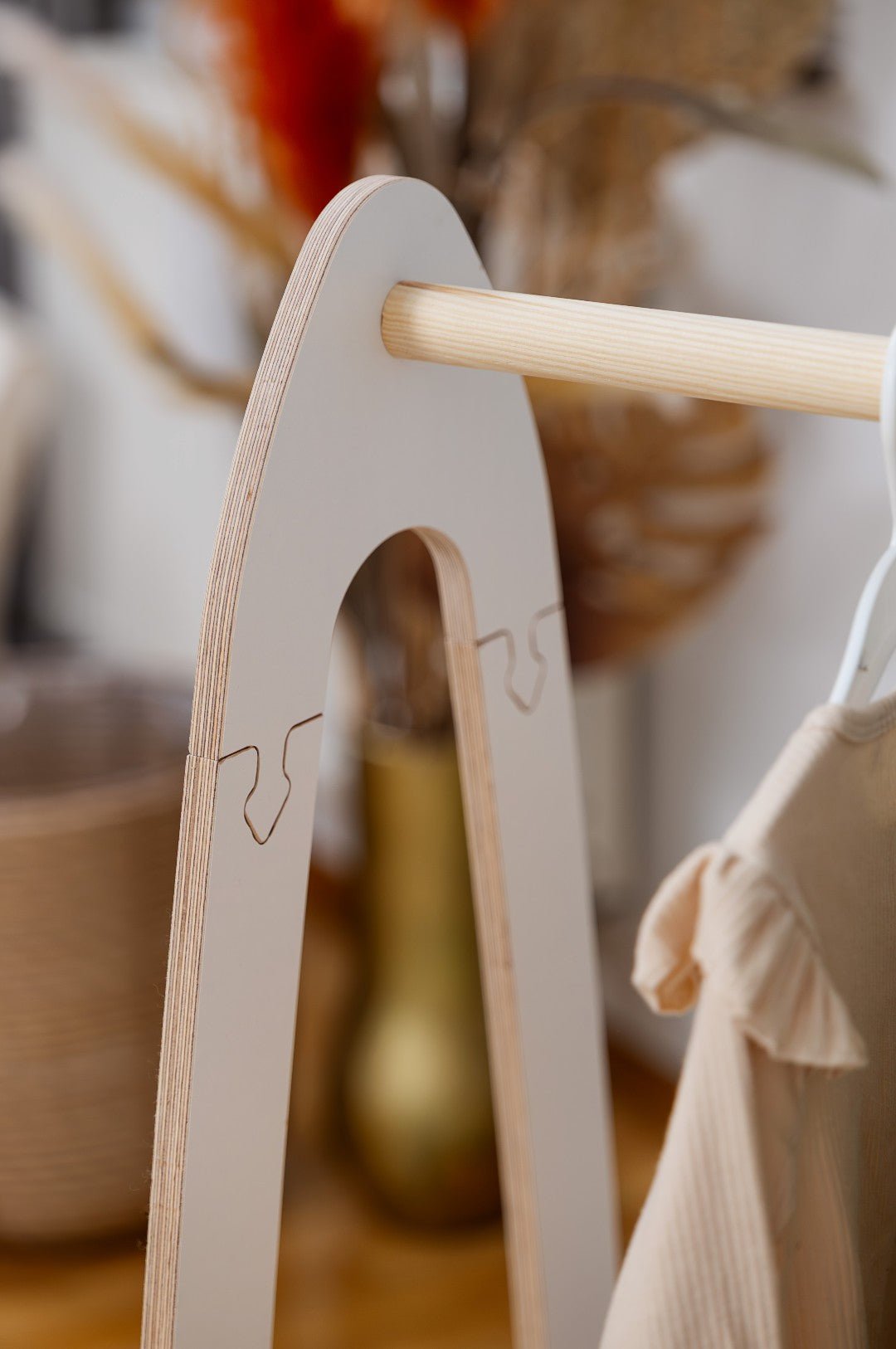 MeowBaby Kledingrek voor Kinderen met Boog – Groot, Wit - Casteleyn