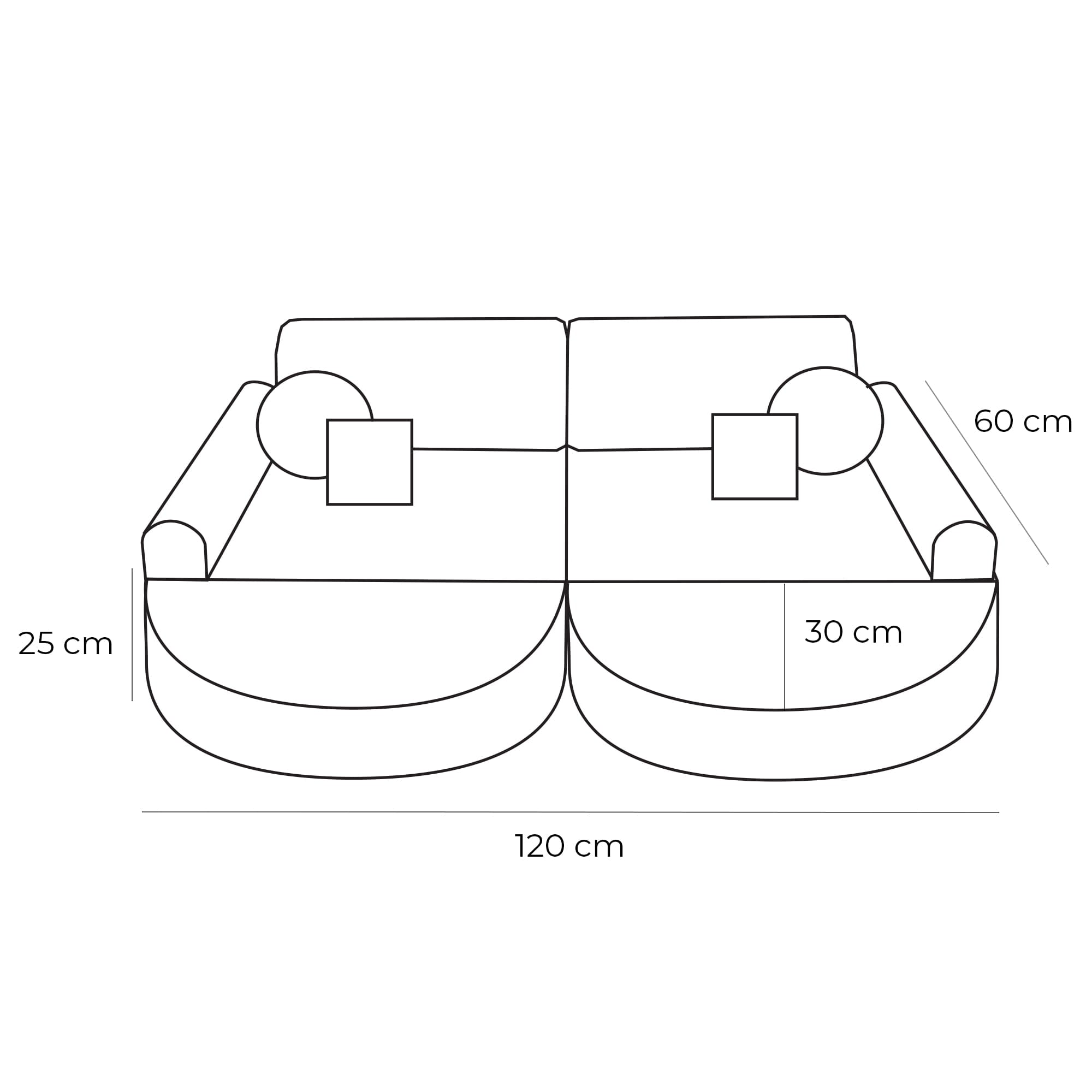 MeowBaby Modulaire Kindersofa Medium – Aesthetic Ecru Plus - Casteleyn