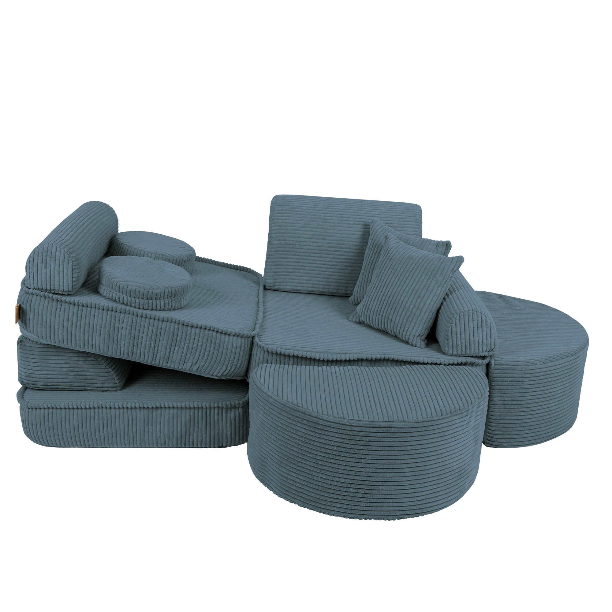 MeowBaby Modulaire Kindersofa Medium – Aesthetic Turquoise Plus - Casteleyn