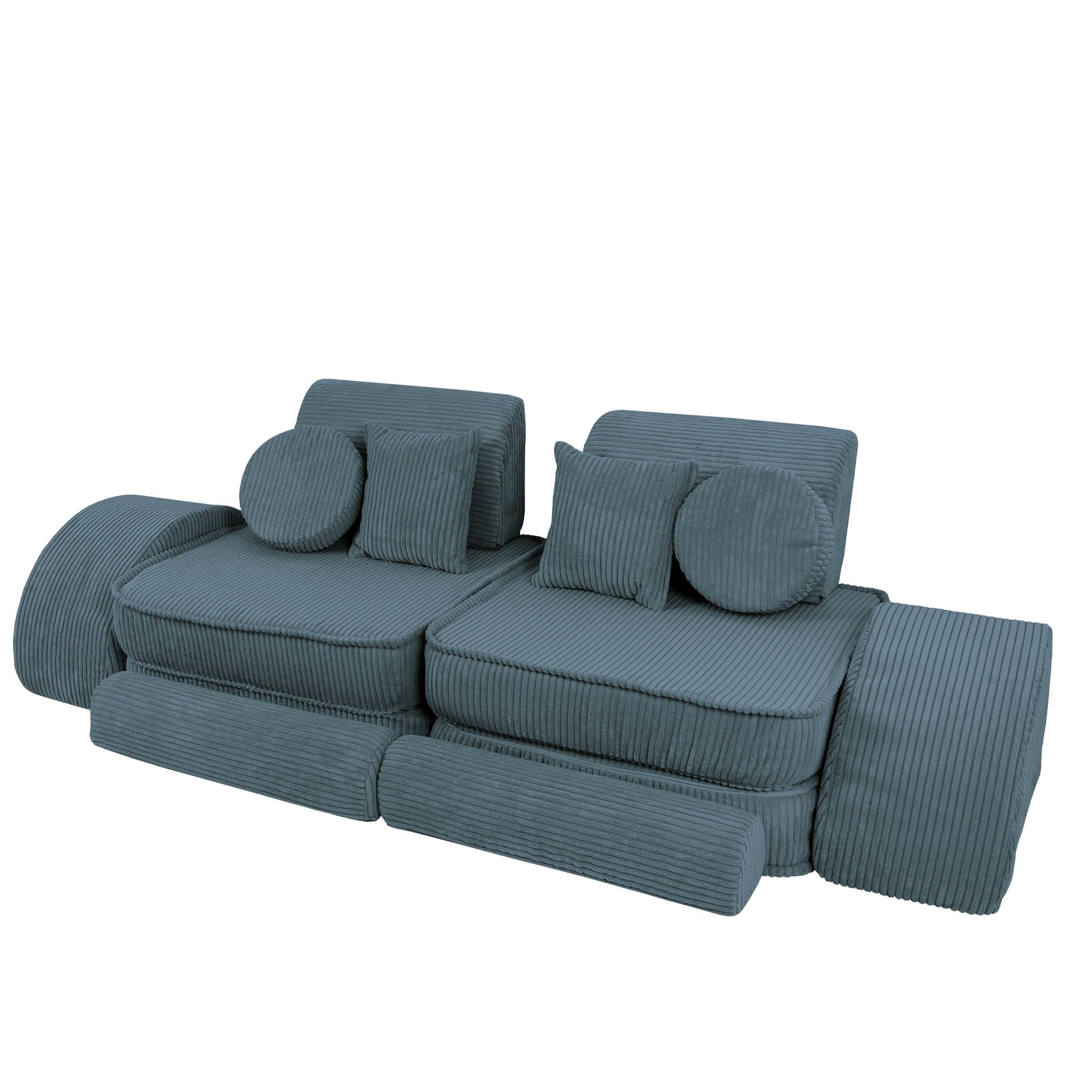 MeowBaby Modulaire Kindersofa Medium – Aesthetic Turquoise Plus - Casteleyn
