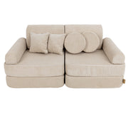 MeowBaby Modulaire Kindersofa Medium – Slimcord Ecru - Casteleyn