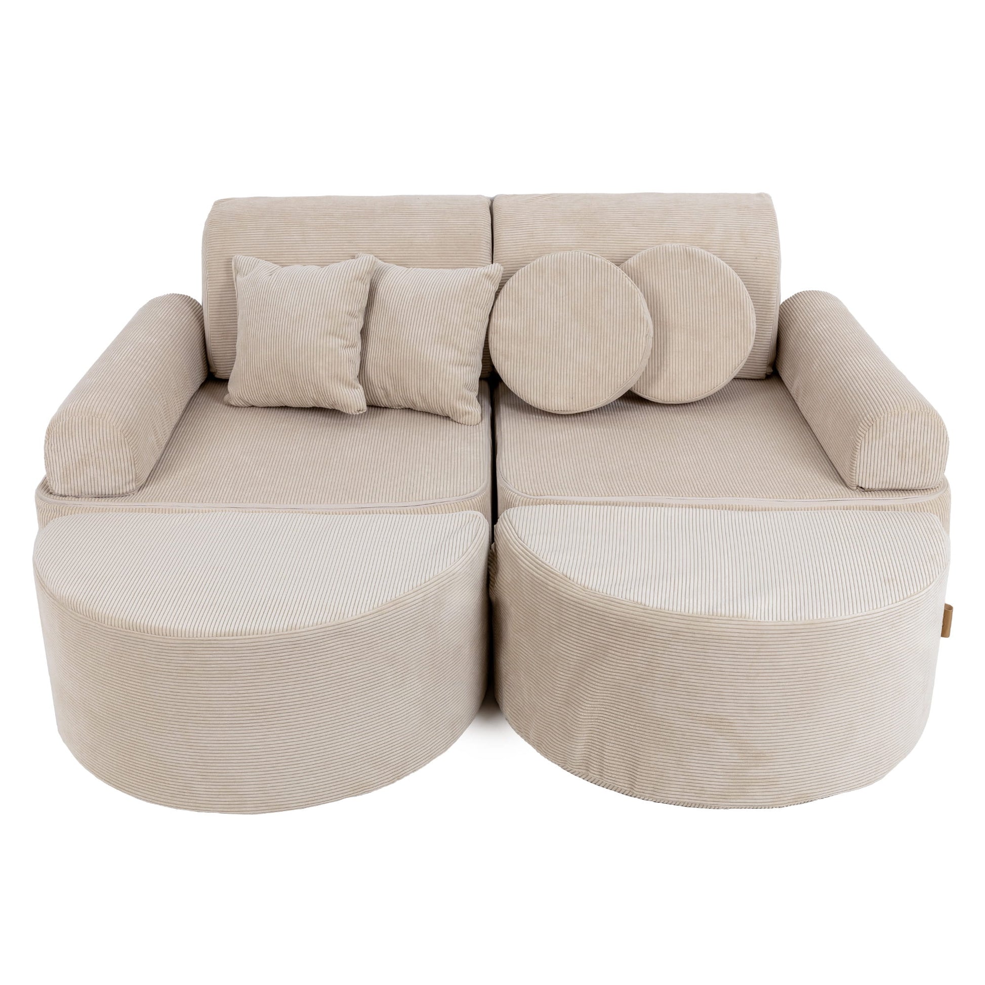 MeowBaby Modulaire Kindersofa Medium – Slimcord Ecru Plus - Casteleyn