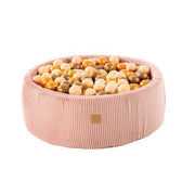 MeowBaby Ronde Ballenbak 90×30 cm – Roze met 200 Oranje/Koperen Ballen - Casteleyn