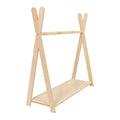 MeowBaby Tipi Kledingrek voor Kinderen – Groot, Naturel Hout