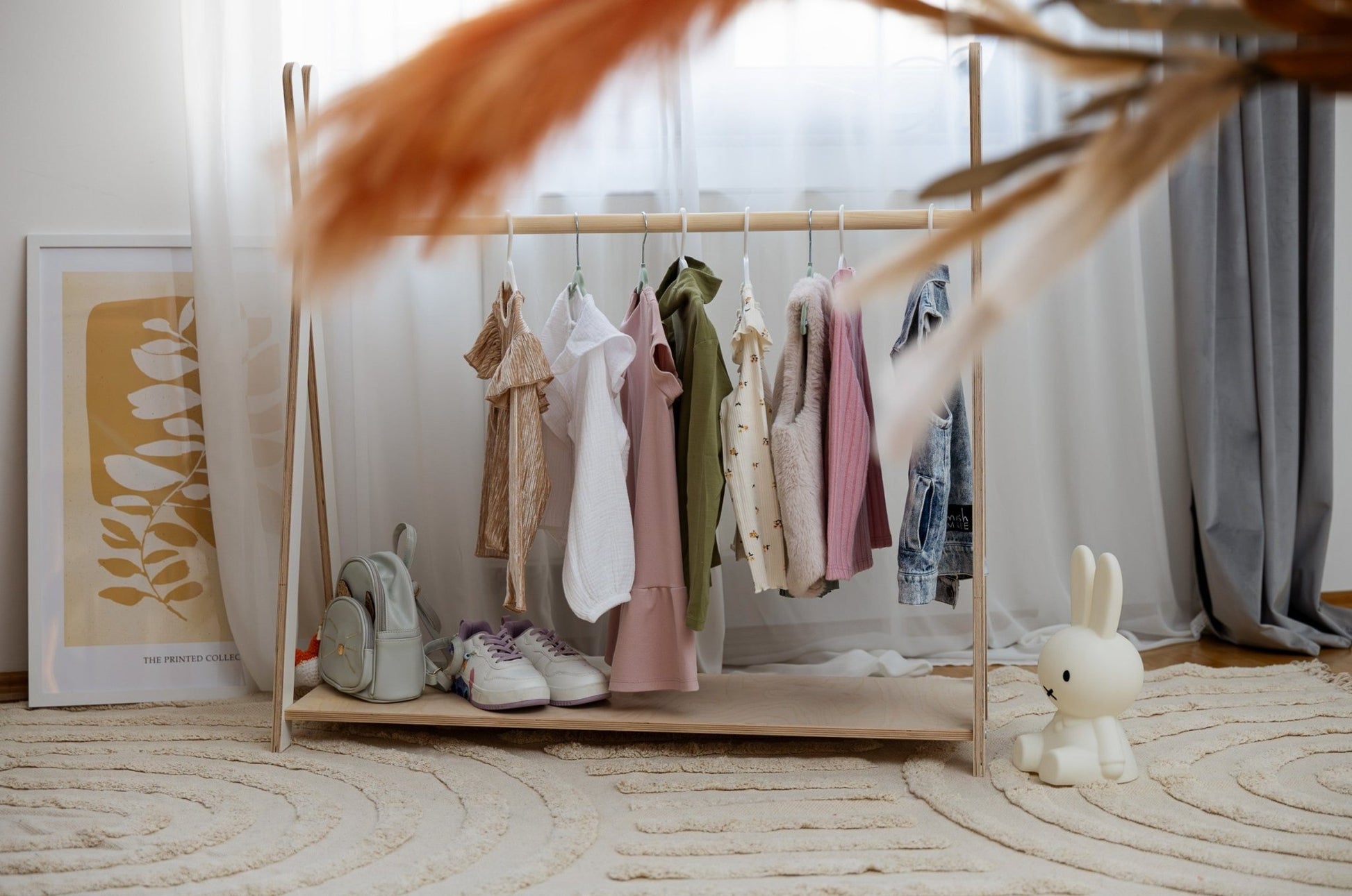 MeowBaby Tipi Kledingrek voor Kinderen – Groot, Wit - Casteleyn