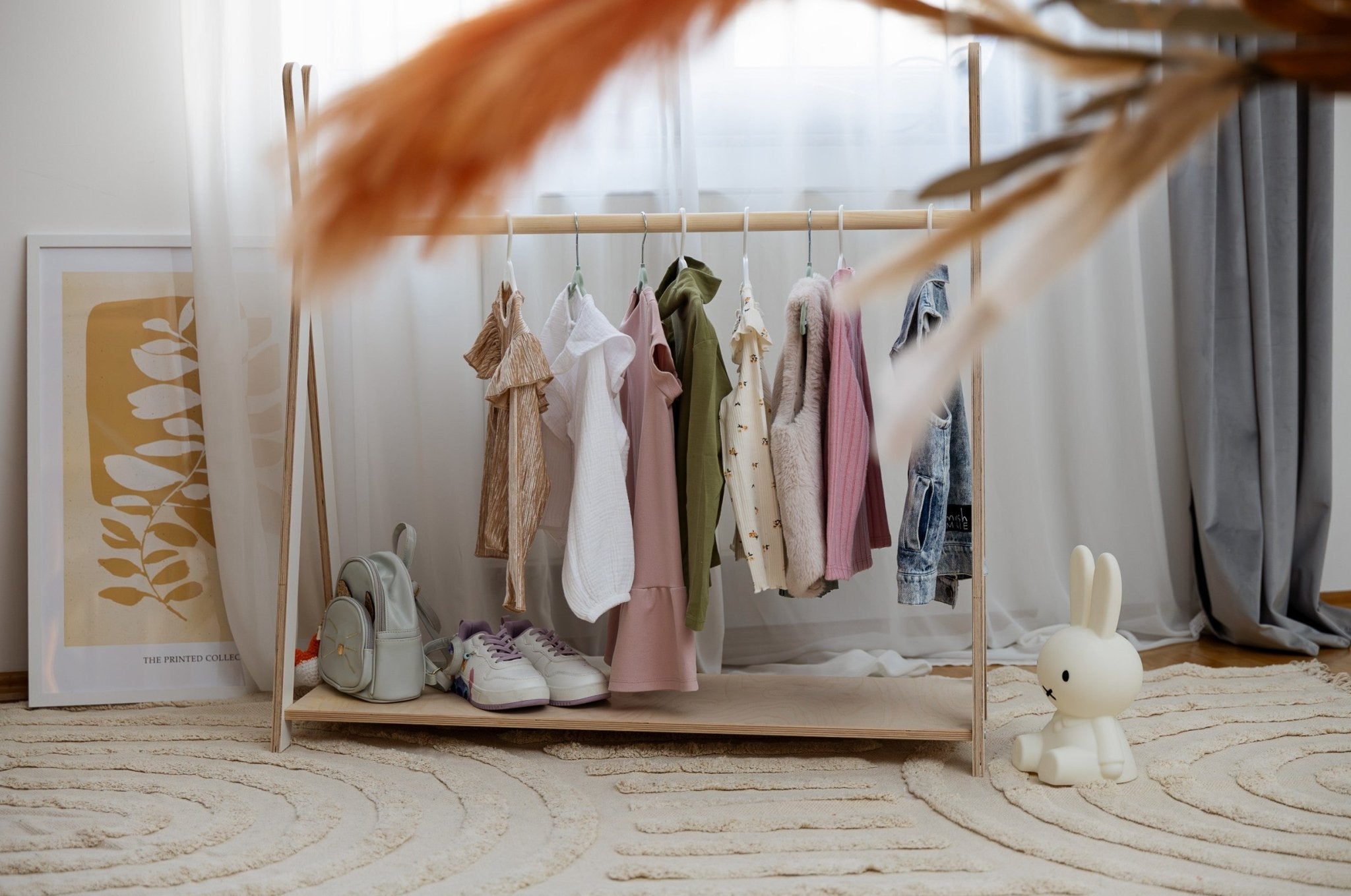 MeowBaby Tipi Kledingrek voor Kinderen – Groot, Wit - Casteleyn