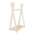 MeowBaby Tipi Kledingrek voor Kinderen – Klein, Wit
