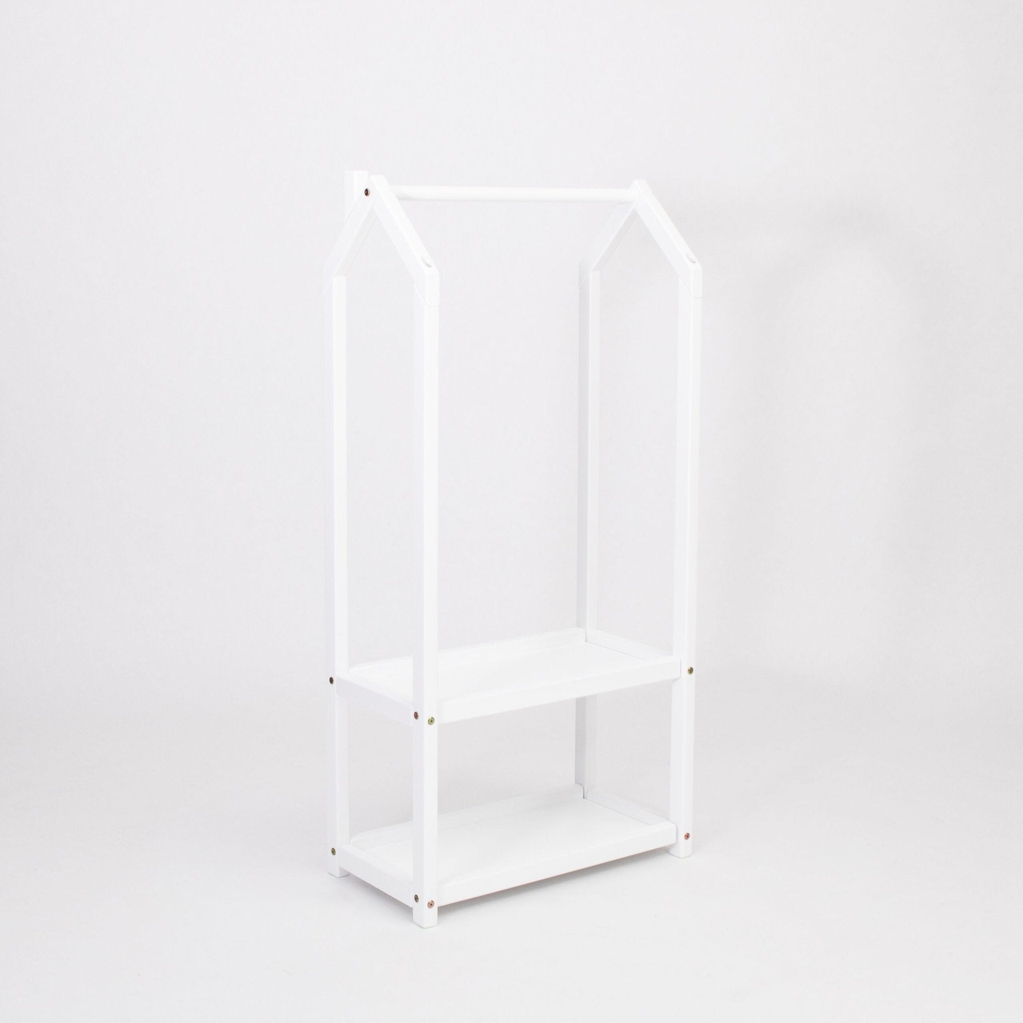 Montessori House Bed Huisvormig Kledingrek met Opbergruimte - Casteleyn