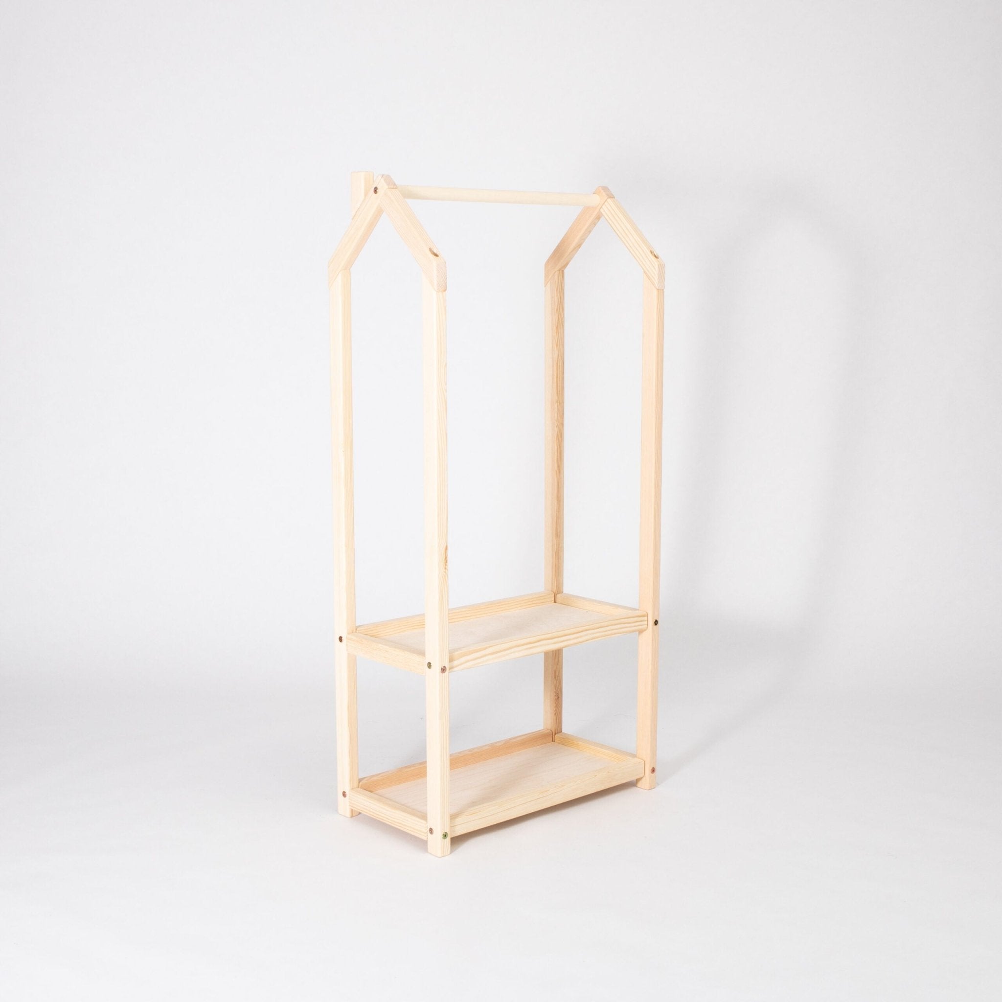 Montessori House Bed Huisvormig Kledingrek met Opbergruimte - Casteleyn