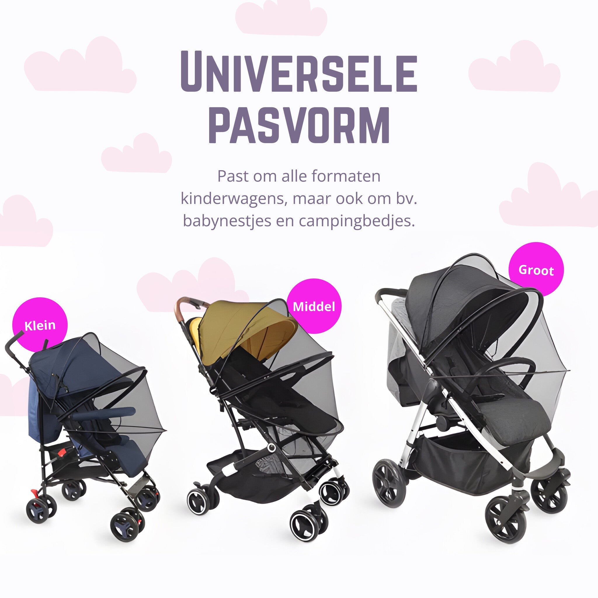 Muggennet voor de kinderwagen en buggy - Casteleyn
