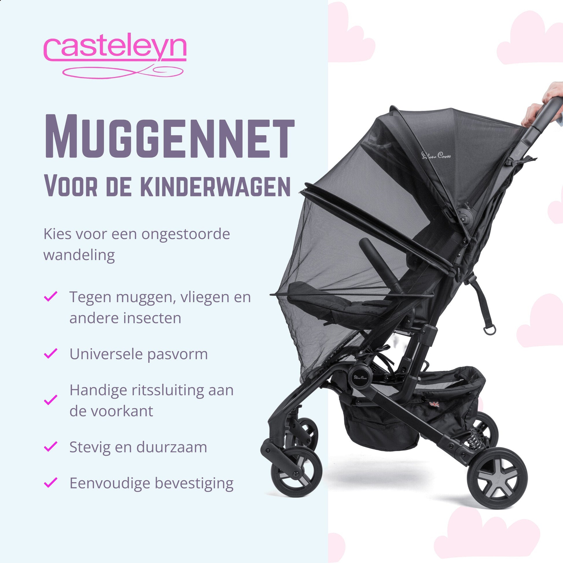 Muggennet voor de kinderwagen en buggy - Casteleyn