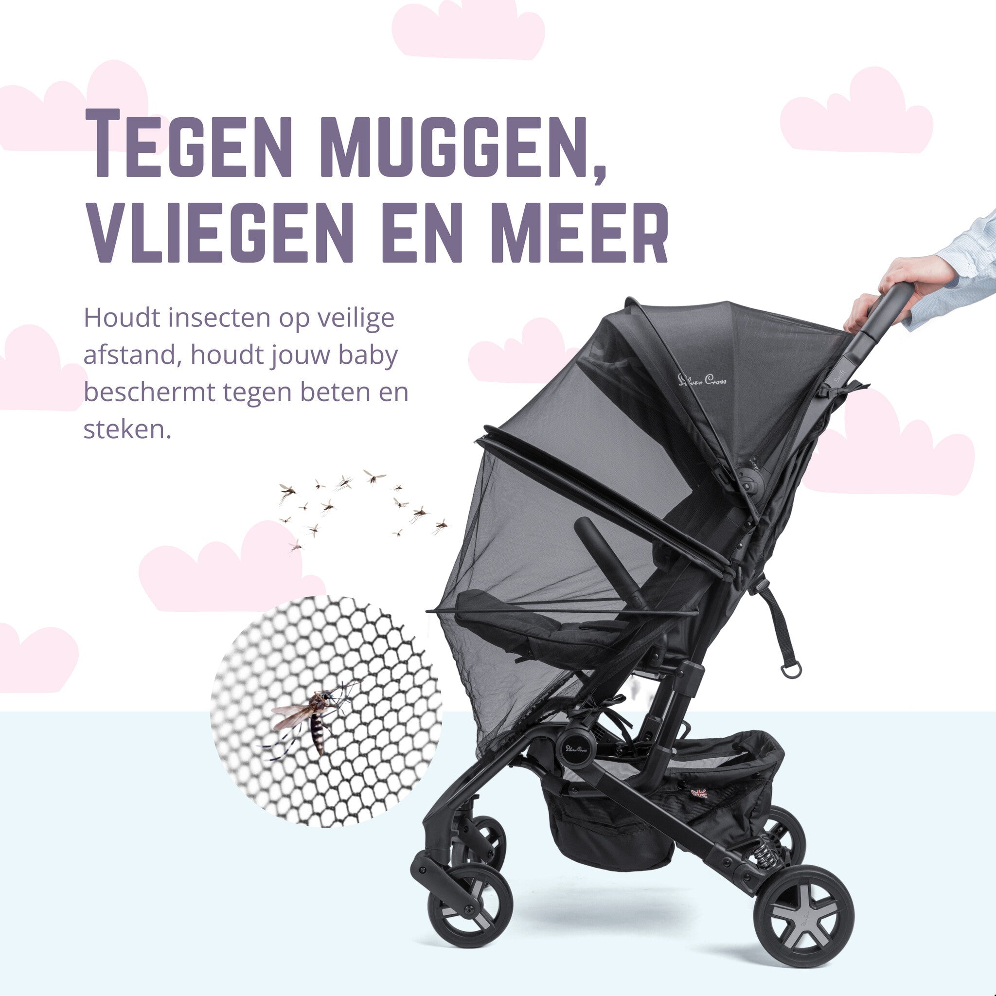 Muggennet voor de kinderwagen en buggy - Casteleyn