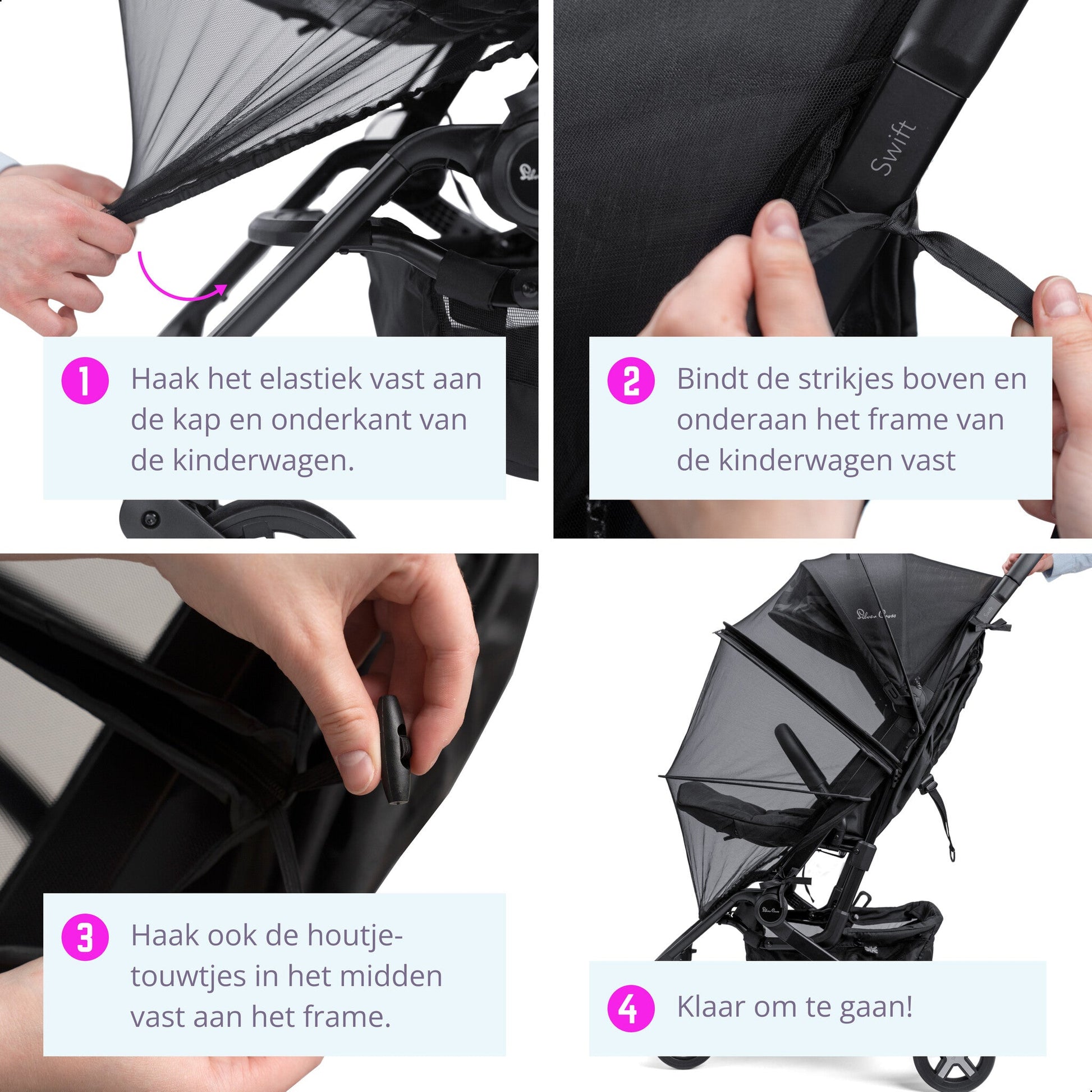 Muggennet voor de kinderwagen en buggy - Casteleyn