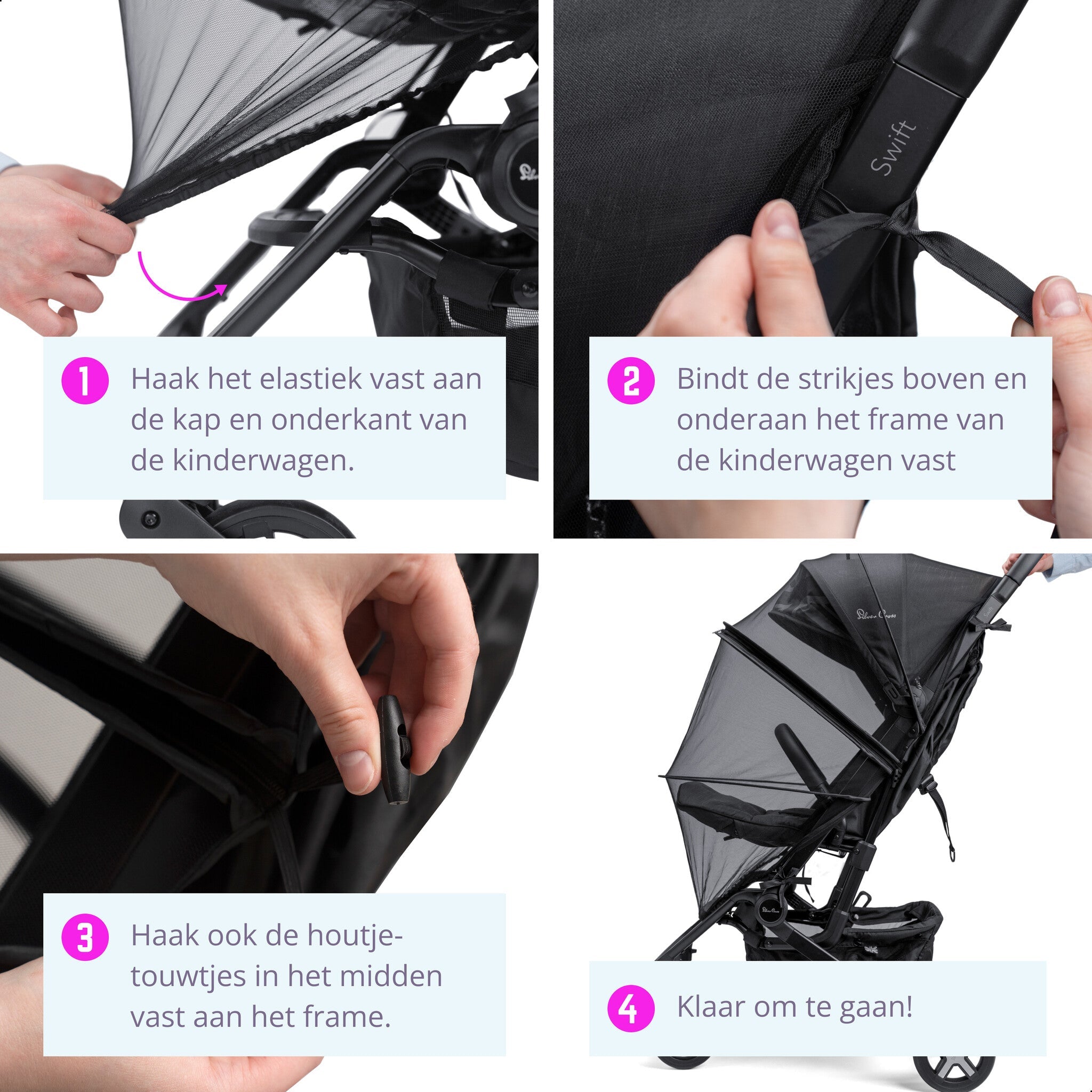 Muggennet voor de kinderwagen en buggy - Casteleyn