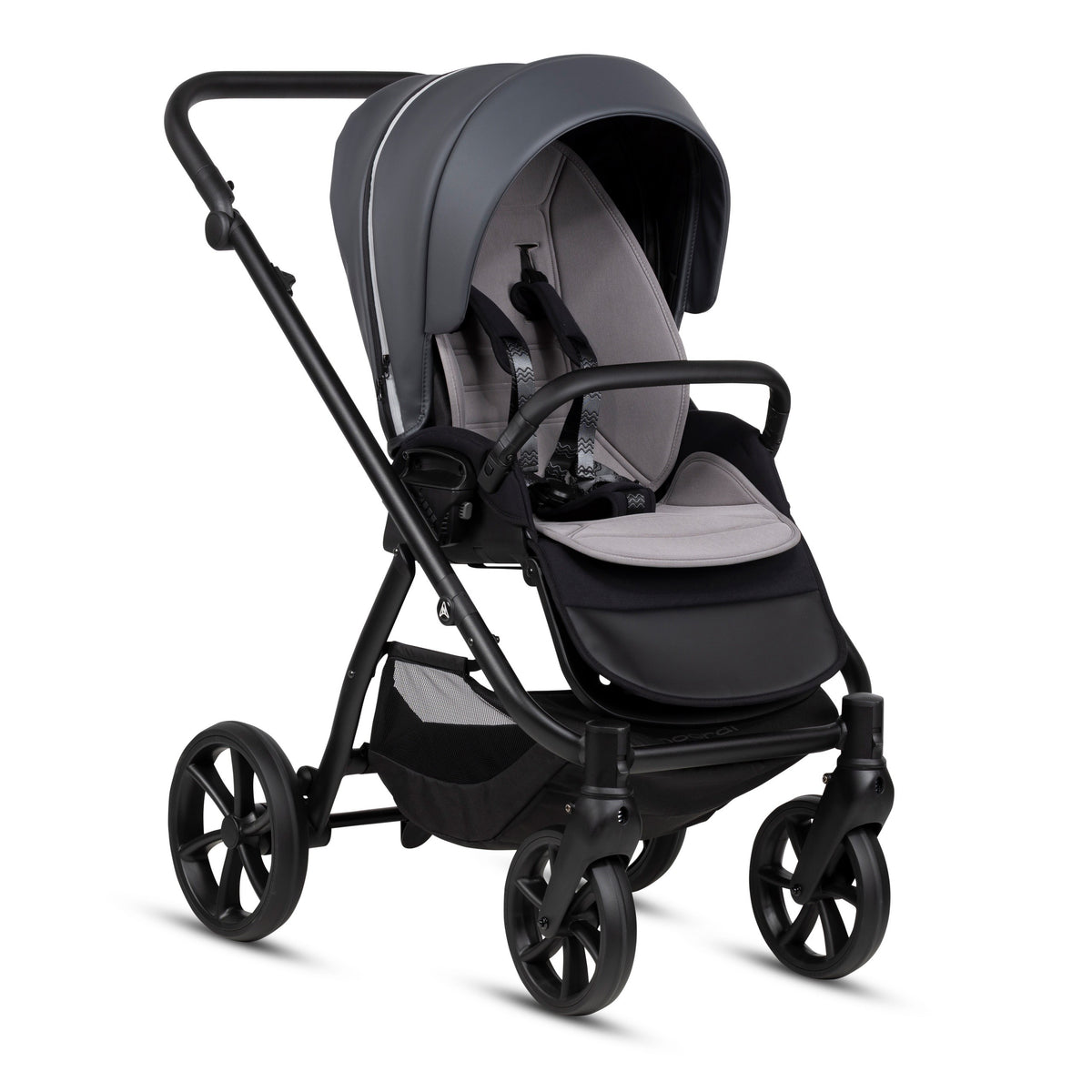 Noordi Fjordi V2 Leather 2-in-1 Kinderwagen – Shadow Grey - Casteleyn