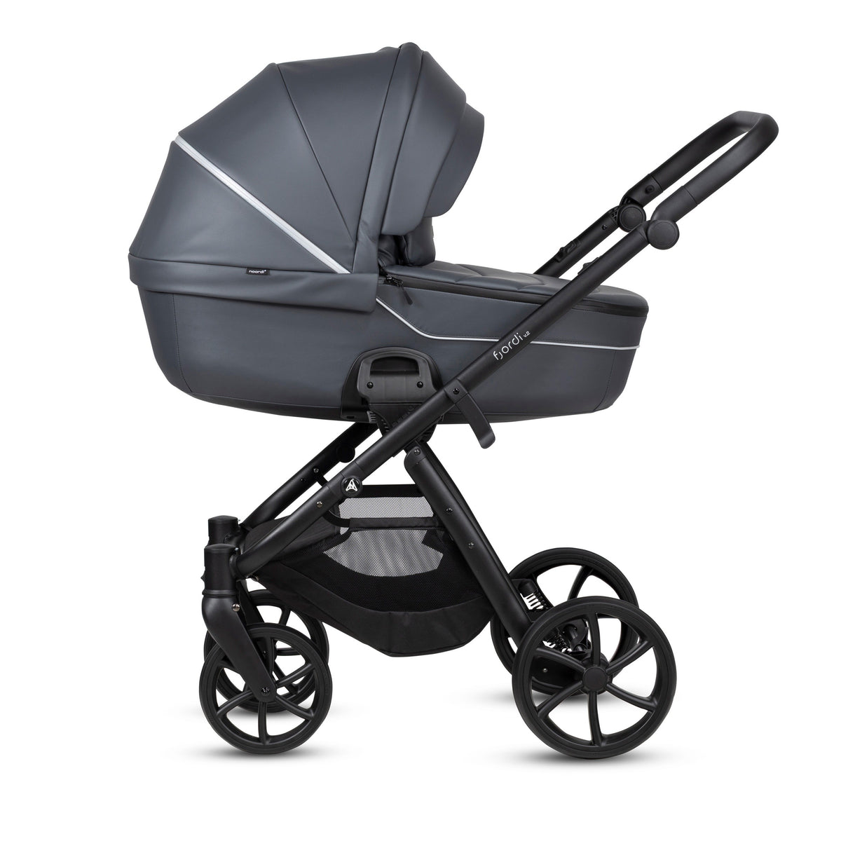 Noordi Fjordi V2 Leather 2-in-1 Kinderwagen – Shadow Grey - Casteleyn