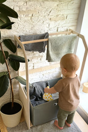 OakHill Montessori Houten Droogrek voor Kinderen met Wasmand - Casteleyn