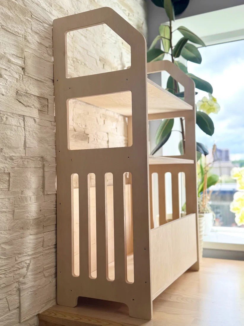 OakHill Montessori Houten Opbergkast voor Kinderen – 3 Niveaus - Casteleyn