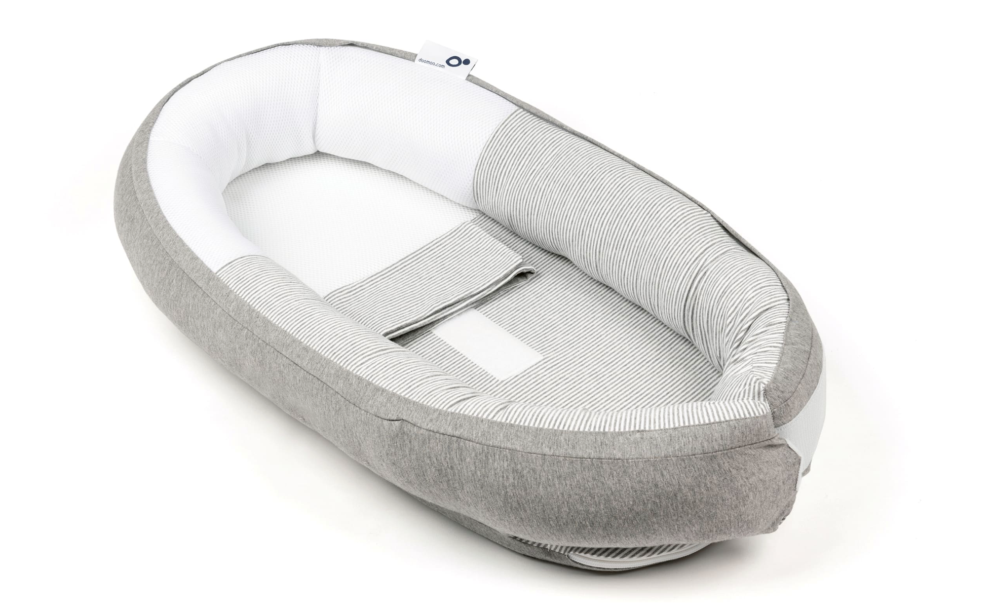 Doomoo Cocoon - Babynestje - Biologisch Katoen en 74 x 46 cm - Classic Grey