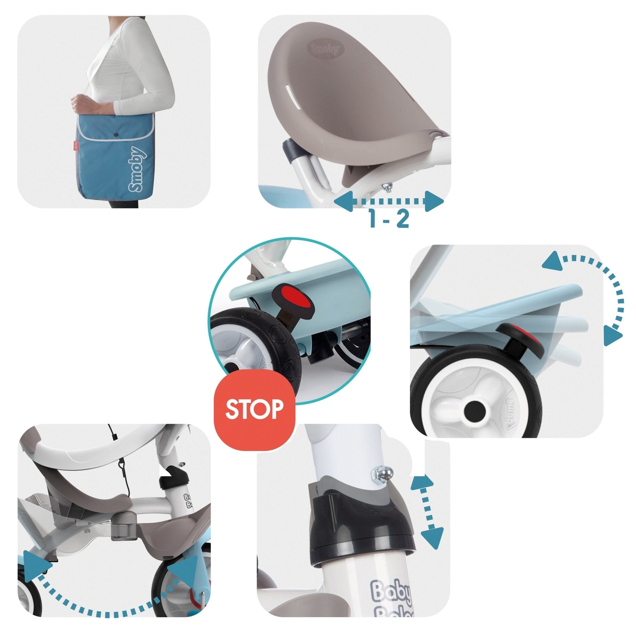 Smoby Baby Balade Plus Driewieler – Blauw - Casteleyn