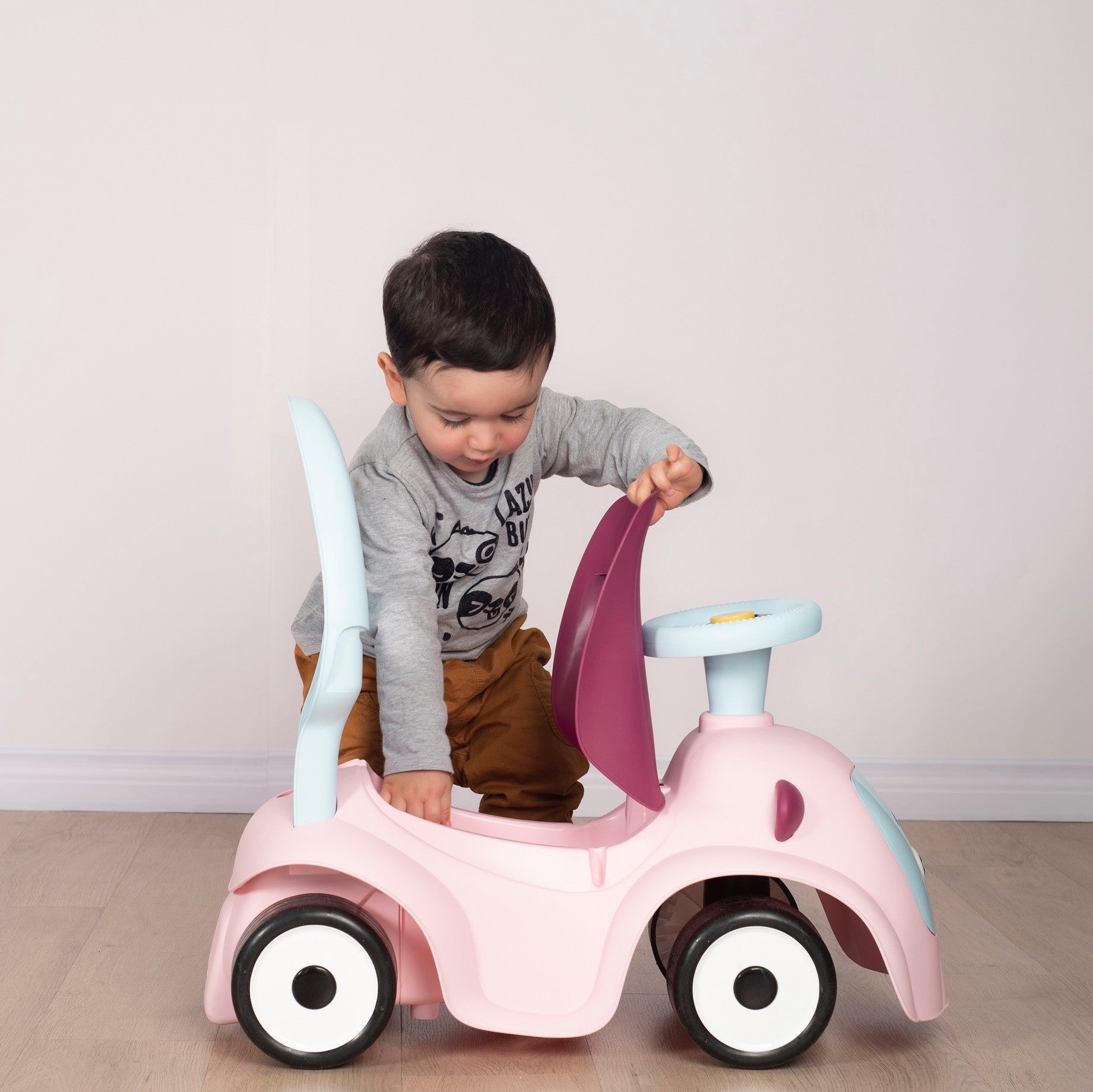 Smoby Maestro 3-in-1 Loopauto – Roze - Casteleyn