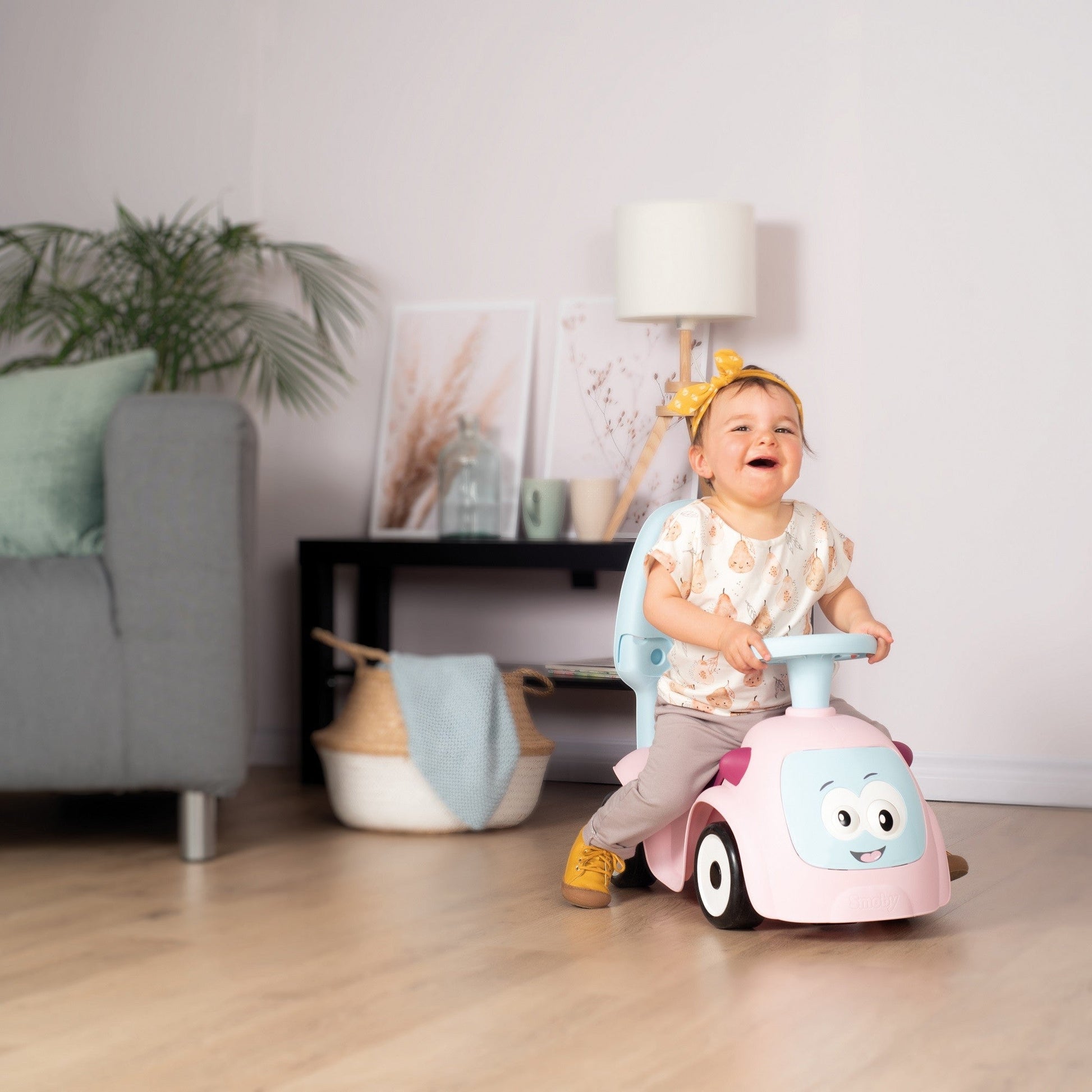 Smoby Maestro 3-in-1 Loopauto – Roze - Casteleyn
