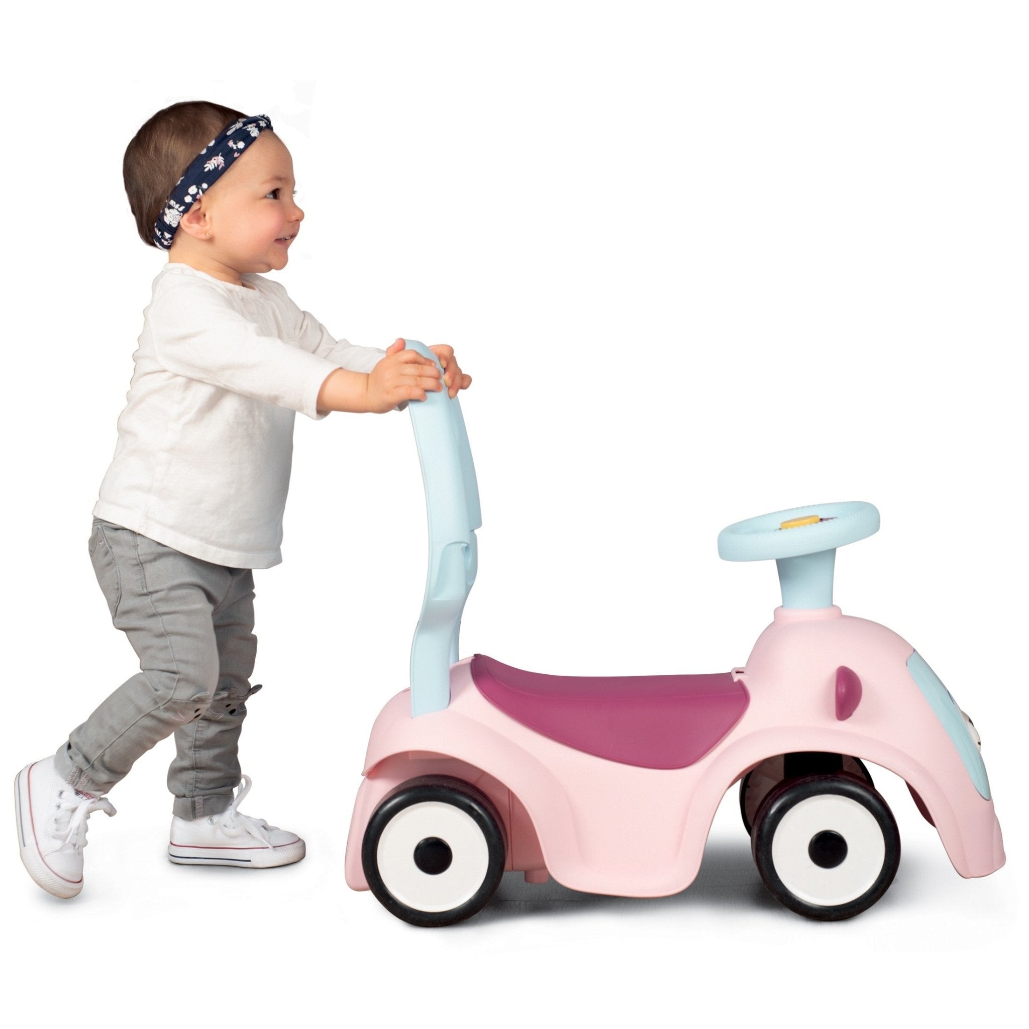 Smoby Maestro 3-in-1 Loopauto – Roze - Casteleyn