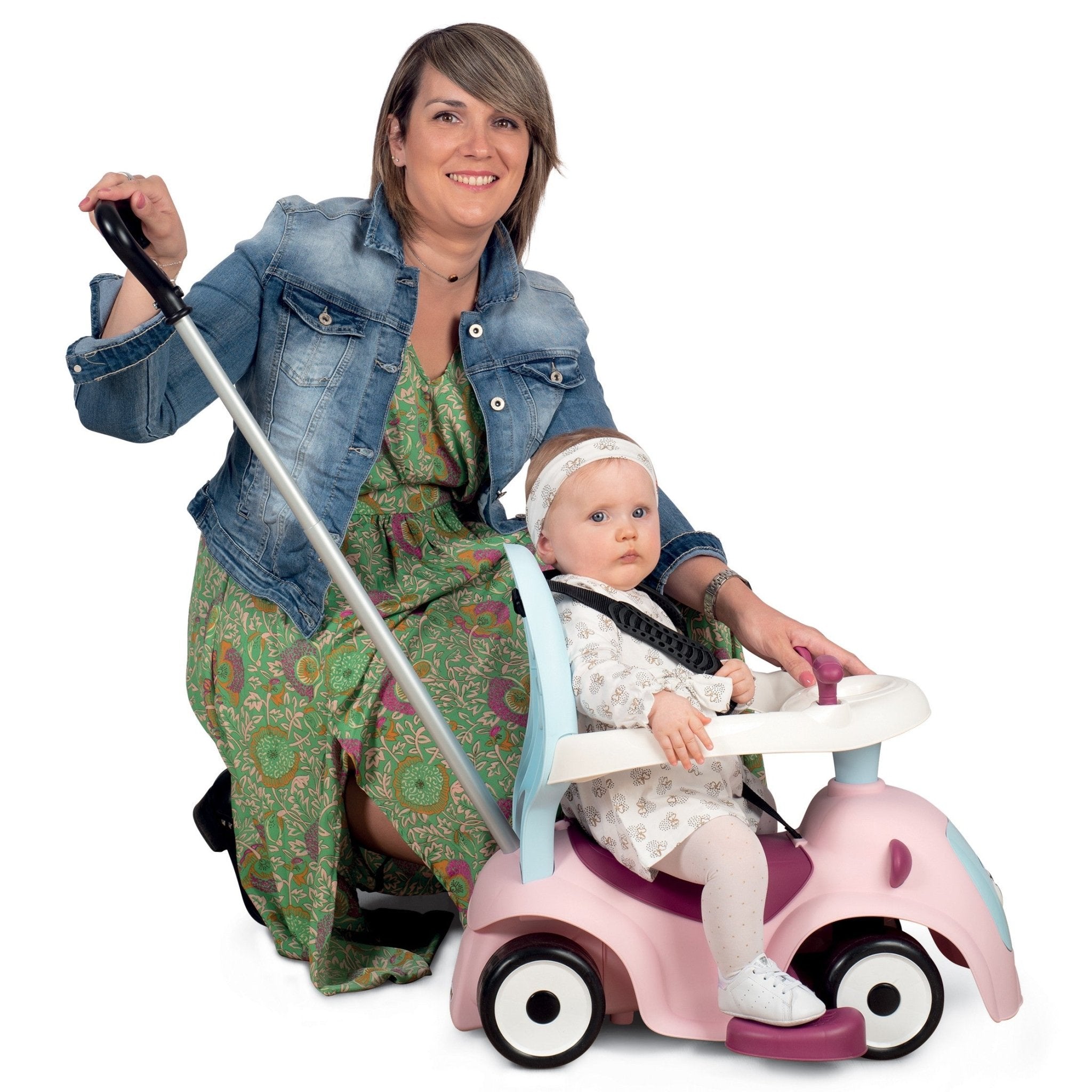 Smoby Maestro 3-in-1 Loopauto – Roze - Casteleyn