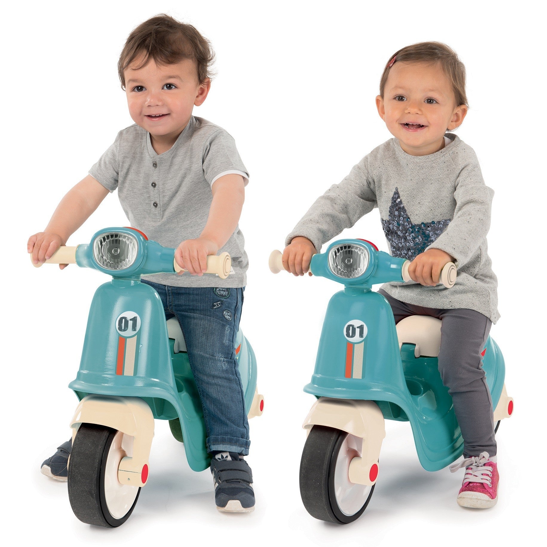Smoby Retro Loopscooter voor Kinderen – Blauw - Casteleyn