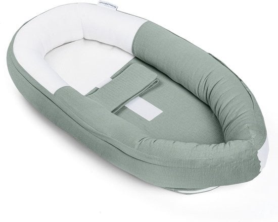 Doomoo Cocoon - Babynestje - Organisch Katoen - 74 x 46 cm - Tetra Jersey Green