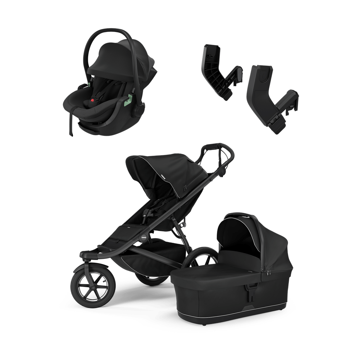 Thule Urban Glide 3 + Thule Maple pasgeborene bundel - Zwart - Casteleyn