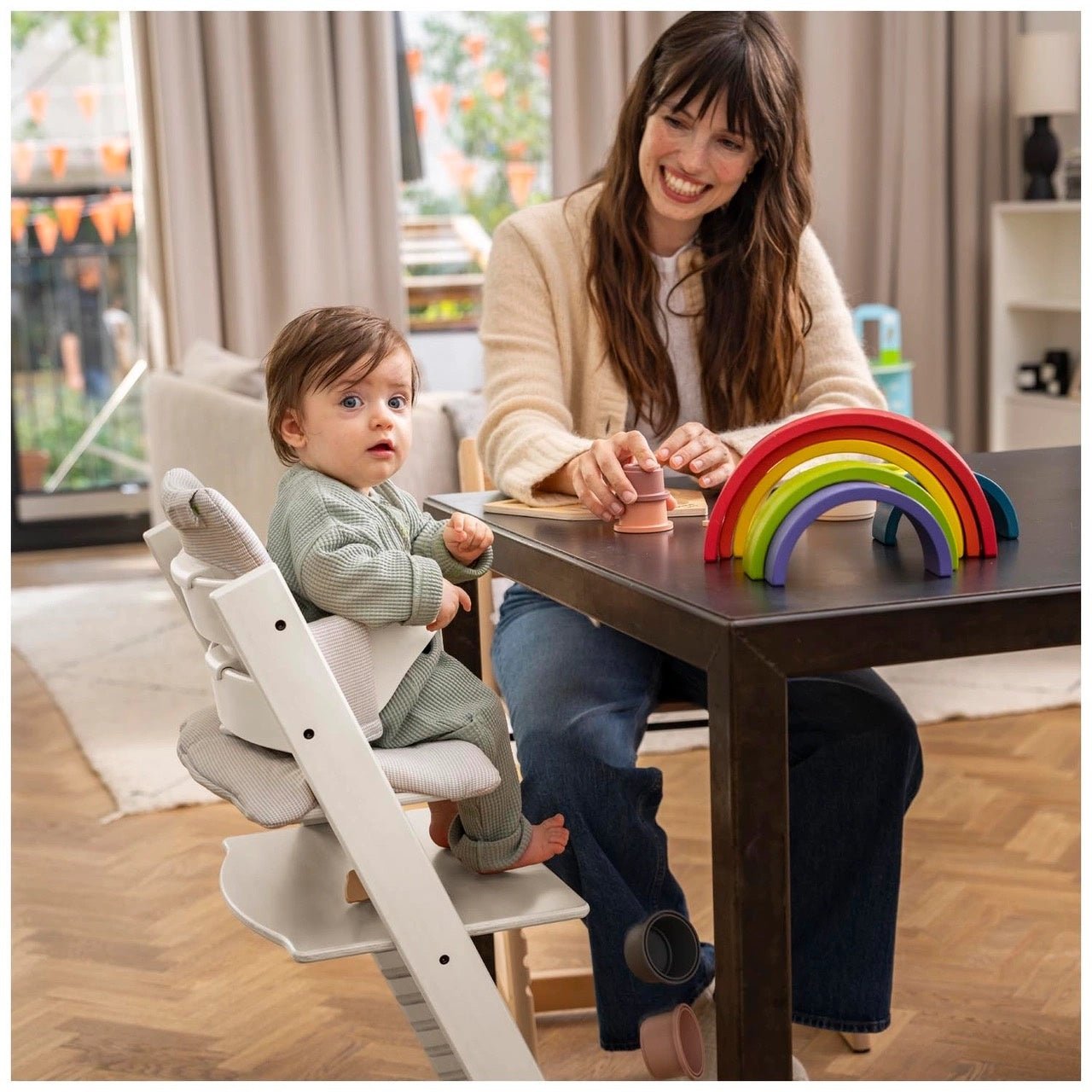 Tripp Trapp® Meegroeistoel - Wit – Inclusief Babyset & Newbornset - Casteleyn