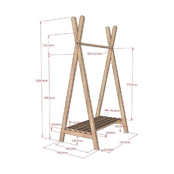 Vipack - Kledingrek – Forrest – Nature Eik - Casteleyn
