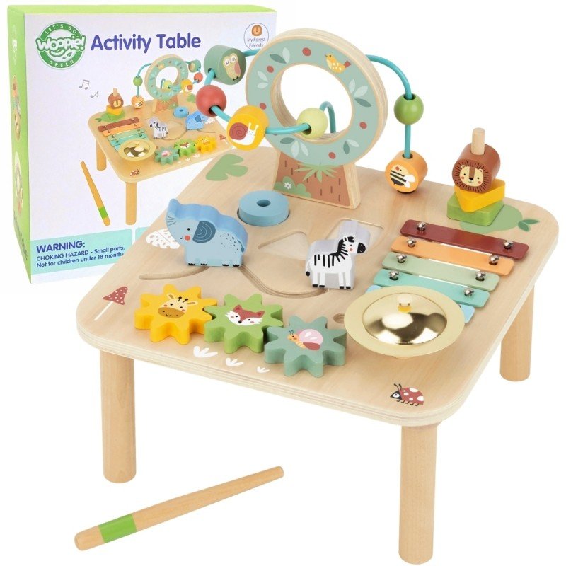 Woopie Houten Activiteitentafel 5-in-1 – Muzikaal Sensorisch Speelgoed - Casteleyn
