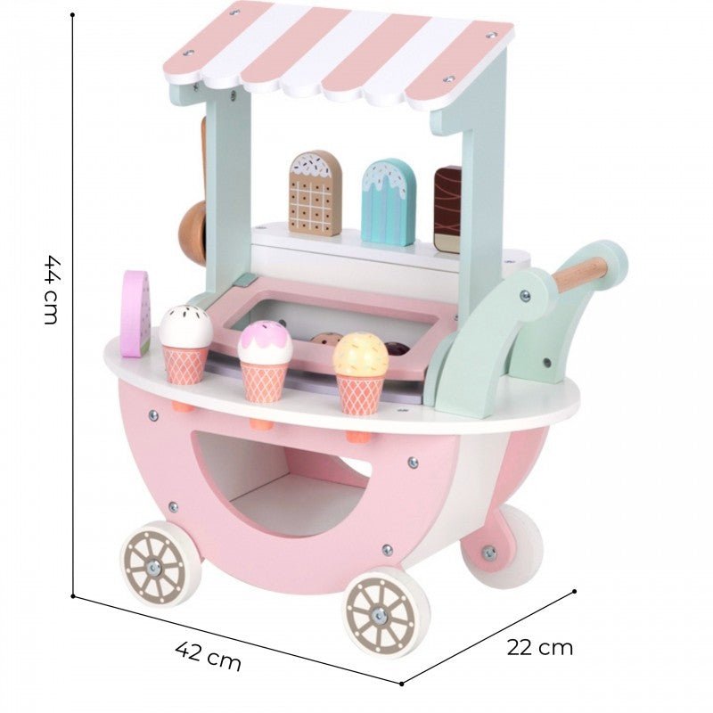Woopie Houten IJscokar XXL 3-in-1 – IJswinkel, Snoepwinkel & Minimarkt - Casteleyn