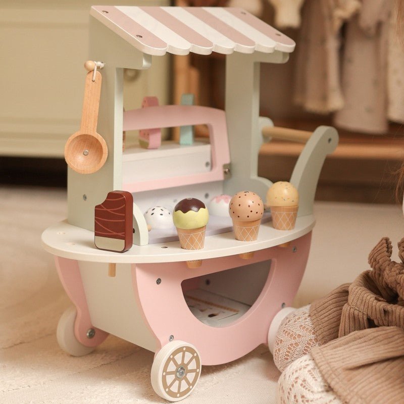 Woopie Houten IJscokar XXL 3-in-1 – IJswinkel, Snoepwinkel & Minimarkt - Casteleyn