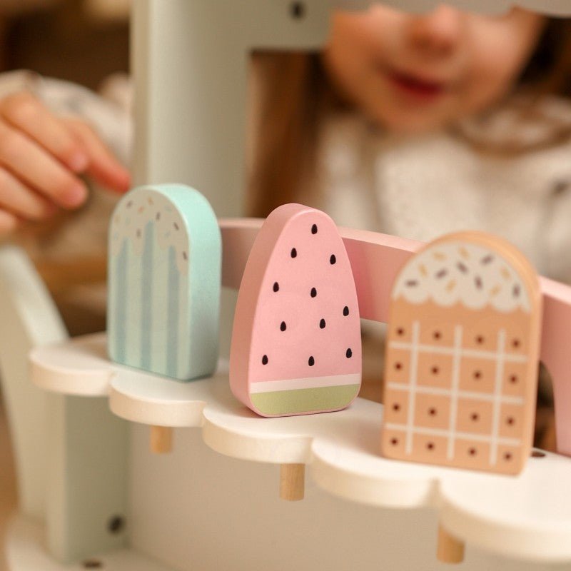 Woopie Houten IJscokar XXL 3-in-1 – IJswinkel, Snoepwinkel & Minimarkt - Casteleyn