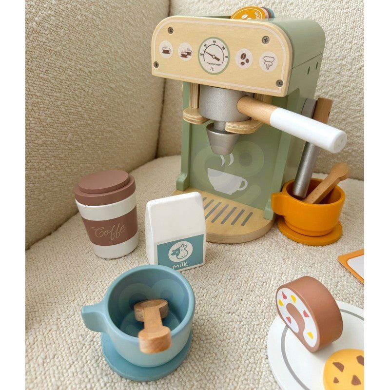 Woopie Houten Koffiezetapparaat Speelset – 25-delige Barista Set - Casteleyn