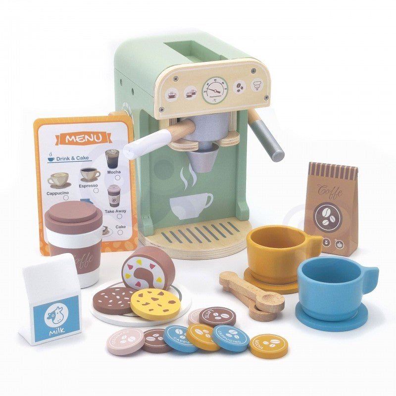 Woopie Houten Koffiezetapparaat Speelset – 25-delige Barista Set - Casteleyn