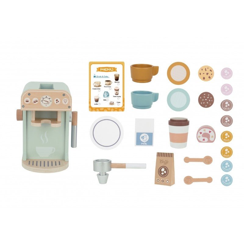 Woopie Houten Koffiezetapparaat Speelset – 25-delige Barista Set - Casteleyn