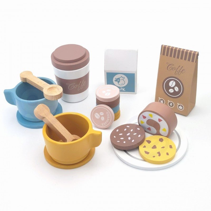 Woopie Houten Koffiezetapparaat Speelset – 25-delige Barista Set - Casteleyn