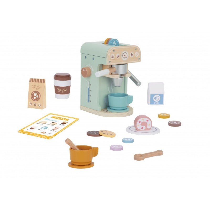 Woopie Houten Koffiezetapparaat Speelset – 25-delige Barista Set - Casteleyn