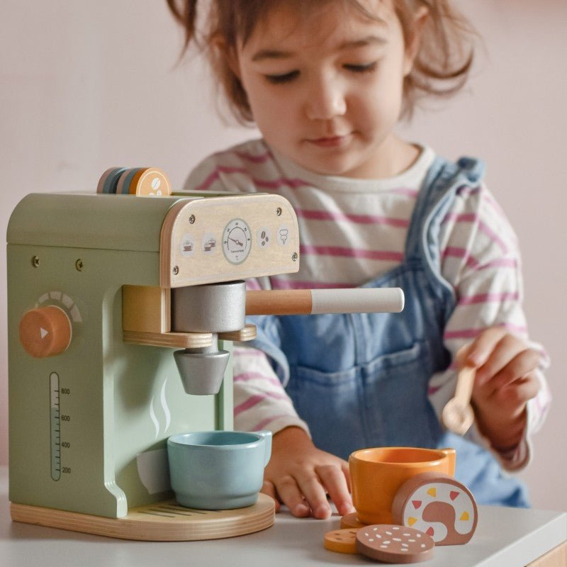 Woopie Houten Koffiezetapparaat Speelset – 25-delige Barista Set - Casteleyn